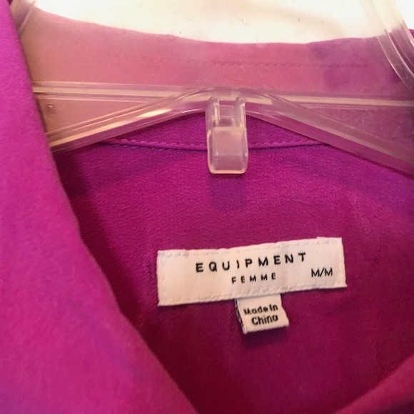 Equipment Malbec Super Vintage Slim Signature Button Up Top size M - Picture 5 of 12